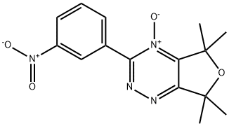 5,7-dihydro-5,5,7,7-tetramethyl-3-(3-nitrophenyl)furo(3,4-e)-as-triazine 4-oxide Structure