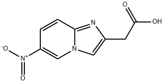 2-(6-硝基咪唑并[1,2-A]吡啶-2-基)乙酸, 59128-18-6, 结构式