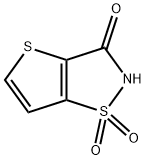 1,1-二氧代噻吩并[2,3-D]异噻唑-3-酮 结构式