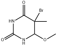 5-bromo-6-methoxy-5-methyl-dihydro-pyrimidine-2,4-dione Structure