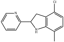 1H-Indole,4-chloro-2,3-dihydro-7-methyl-2-(2-pyridinyl)-(9CI) Structure