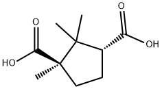 (1R,3R)-1,2,2-Trimethylcyclopentane-1,3-dicarboxylic acid Struktur