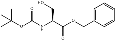 N-叔丁氧羰基-L-丝氨酸 结构式