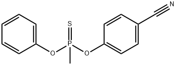 メチルホスホノチオ酸O-(4-シアノフェニル)O-フェニル 化学構造式