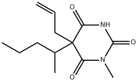 5-Allyl-1-methyl-5-(1-methylbutyl)-2,4,6(1H,3H,5H)-pyrimidinetrione 结构式
