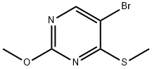 5-ブロモ-2-メトキシ-4-(メチルチオ)ピリミジン 臭化物 化学構造式