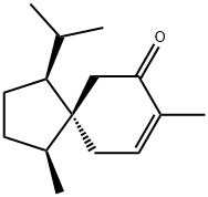 (1S,4S,5S)-1,8-ジメチル-4-イソプロピルスピロ[4.5]デカ-8-エン-7-オン 化学構造式