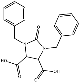 1,3-Bisbenzyl-2-oxoimidazolidine-4,5-dicarboxylic acid Struktur