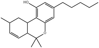 6a,9,10,10a-テトラヒドロ-6,6,9-トリメチル-3-ペンチル-6H-ジベンゾ[b,d]ピラン-1-オール 化学構造式