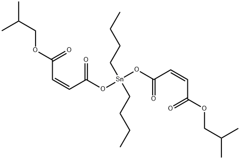 isobutyl (Z,Z)-10,10-dibutyl-2-methyl-5,8,12-trioxo-4,9,11-trioxa-10-stannapentadeca-6,13-dien-15-oate 结构式