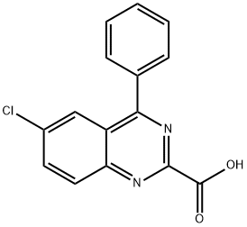 6-クロロ-4-フェニルキナゾリン-2-カルボン酸 化学構造式