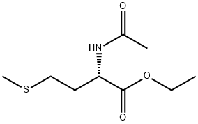 (2S)-2-(アセチルアミノ)-4-(メチルチオ)酪酸エチル 化学構造式