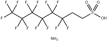 3,3,4,4,5,5,6,6,7,7,8,8,8-トリデカフルオロ-1-オクタンスルホン酸アンモニウム塩 化学構造式