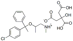 [2-[1-(4-chlorophenyl)-1-phenylethoxy]propyl]dimethylammonium dihydrogen 2-hydroxypropane-1,2,3-tricarboxylate  Structure