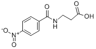 3-(p-ニトロベンゾイルアミノ)プロピオン酸 化学構造式