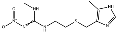 N-Nitro-N'-methyl-N''-[2-[[(5-methyl-1H-imidazol-4-yl)methyl]thio]ethyl]guanidine Structure
