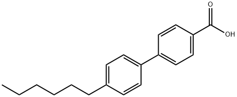 4-(4-ヘキシルフェニル)安息香酸 化学構造式