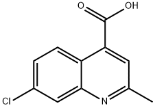 7-クロロ-2-メチルキノリン-4-カルボン酸 化学構造式