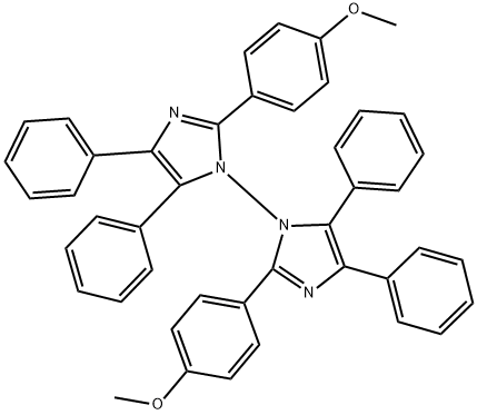 2,2'-ビス(p-メトキシフェニル)-4,4',5,5'-テトラフェニル[1,1'-ビ-1H-イミダゾール] 化学構造式
