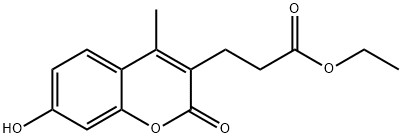 Ethyl 3-(7-hydroxy-4-methyl-2-oxo-2H-chromen-3-yl)propanoate 结构式