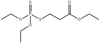 Phosphorodithioic acid O,O-diethyl S-[2-(ethoxycarbonyl)ethyl] ester Structure