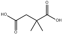 2,2-ジメチルこはく酸 化学構造式