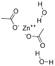 Zinc acetate dihydrate Struktur