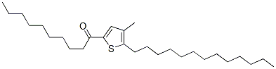 1-Decanone, 1-(4-methyl-5-tridecyl-2-thienyl)- Structure