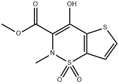 2-メチル-4-ヒドロキシ-2H-チエノ[2,3-E]-1,2-チアジン-3-カルボン酸メチル-1,1-ジオキシド 化学構造式