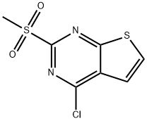 4-氯-2-(甲磺酰基)噻吩并[2,3-D]嘧啶, 598298-11-4, 结构式