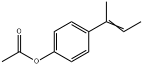 酢酸p-(1-メチル-1-プロペニル)フェニル 化学構造式