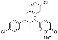 (Z)-4-[[2,3-Bis(4-chlorophenyl)-1-methylpropyl]amino]-4-oxo-2-butenoic acid sodium salt Struktur