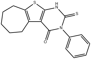 2-MERCAPTO-3-PHENYL-3,5,6,7,8,9-HEXAHYDRO-10-THIA-1,3-DIAZA-BENZO[A]AZULEN-4-ONE Structure
