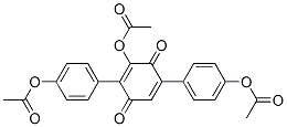 3-(Acetyloxy)-2,5-bis(4-(acetyloxy)phenyl)-2,5-cyclohexadiene-1,4-dion e Structure