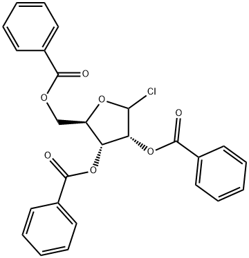 D-Ribofuranosyl chloride, tribenzoate Struktur