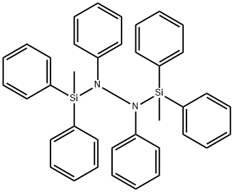 1,2-ビス(メチルジフェニルシリル)-1,2-ジフェニルヒドラジン 化学構造式
