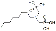 オクチルイミノビス(メチレン)ビスホスホン酸 化学構造式