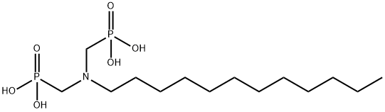 [(ドデシルイミノ)ビスメチレン]ビスホスホン酸 化学構造式
