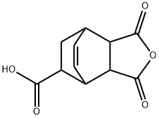 1,3,3a,4,7,7a-ヘキサヒドロ-1,3-ジオキソ-4,7-エタノイソベンゾフラン-8-カルボン酸 化学構造式