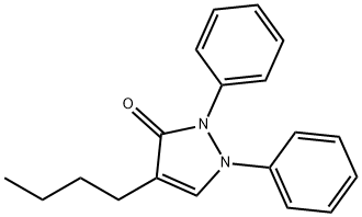 4-Butyl-1,2-diphenyl-3-pyrazolin-5-one Struktur