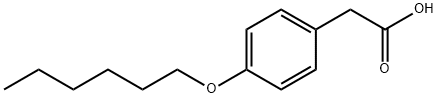 4-(ヘキシルオキシ)フェニル酢酸 化学構造式