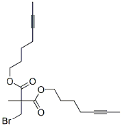 Bromomethyl(methyl)malonic acid di(5-heptynyl) ester 结构式