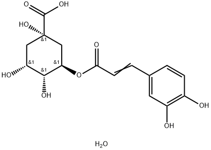 クロロゲン酸0.5水和物 化学構造式
