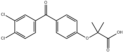 2-[4-(3,4-Dichlorobenzoyl)phenoxy]-2-methylpropanoic acid 结构式