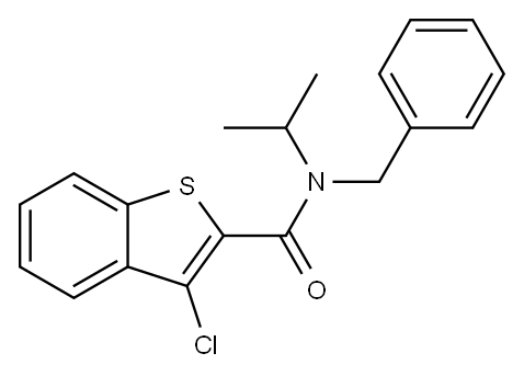 Benzo[b]thiophene-2-carboxamide, 3-chloro-N-(1-methylethyl)-N-(phenylmethyl)- (9CI) 结构式