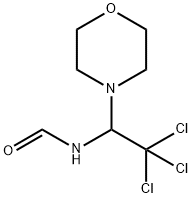 N-(2,2,2-トリクロロ-1-モルホリノエチル)ホルムアミド 化学構造式
