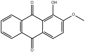 1-羟基-2-甲氧基蒽醌 结构式