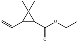 3-Ethenyl-2,2-dimethyl-1-cyclopropanecarboxylic acid ethyl ester 结构式