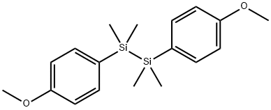 双(4-甲氧基苯基)-1,1,2,2-四甲基二硅烷, 6009-50-3, 结构式