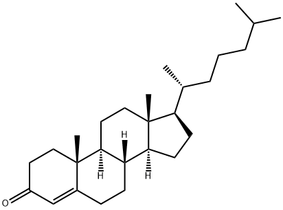 (+)-4-コレステン-3-オン 化学構造式